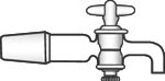 Adapter, Drain, Standard Taper Inner Joint w/ Stopcock
